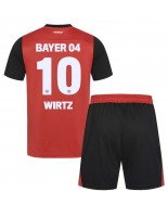 Bayer Leverkusen Florian Wirtz #10 Hjemmedraktsett Barn 2024-25 Korte ermer (+ bukser)